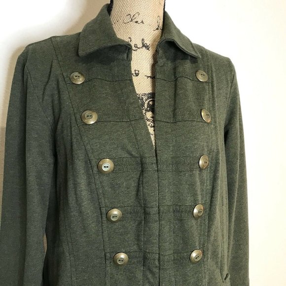Cabi Cavilleri Military Style Army Green Womens Ponte Jacket Style 587 Medium - Picture 2 of 9